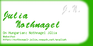 julia nothnagel business card